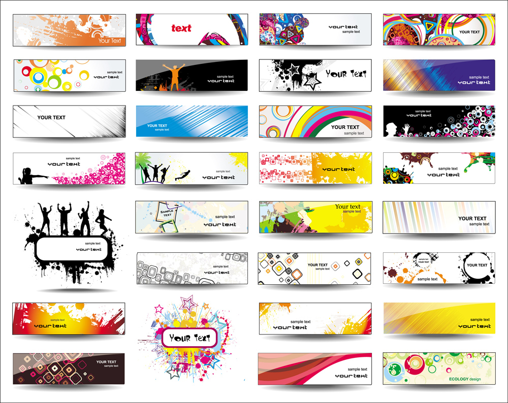 decorative card background collection modern colored themes