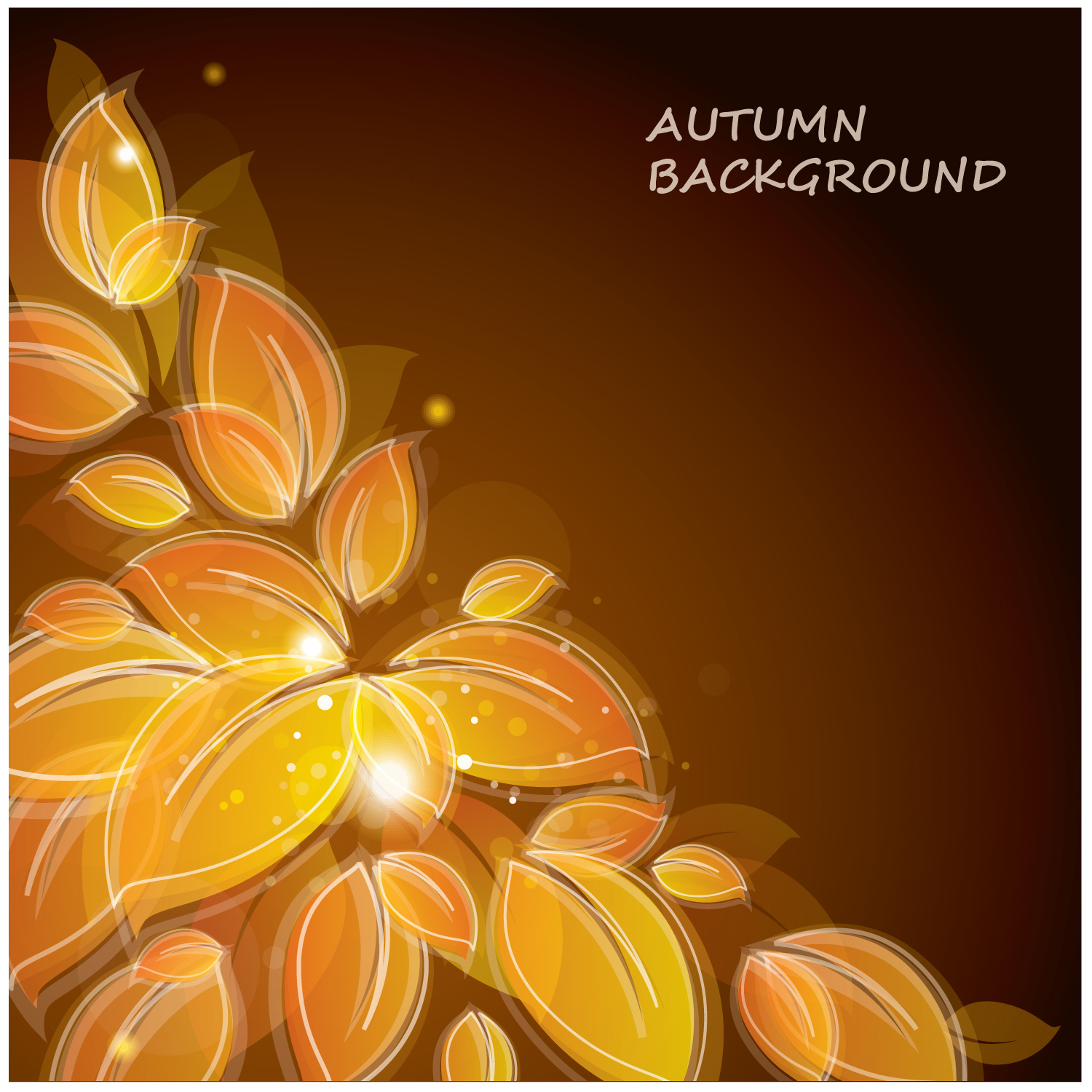 autumn background template dark twinkling decor blurred leaves