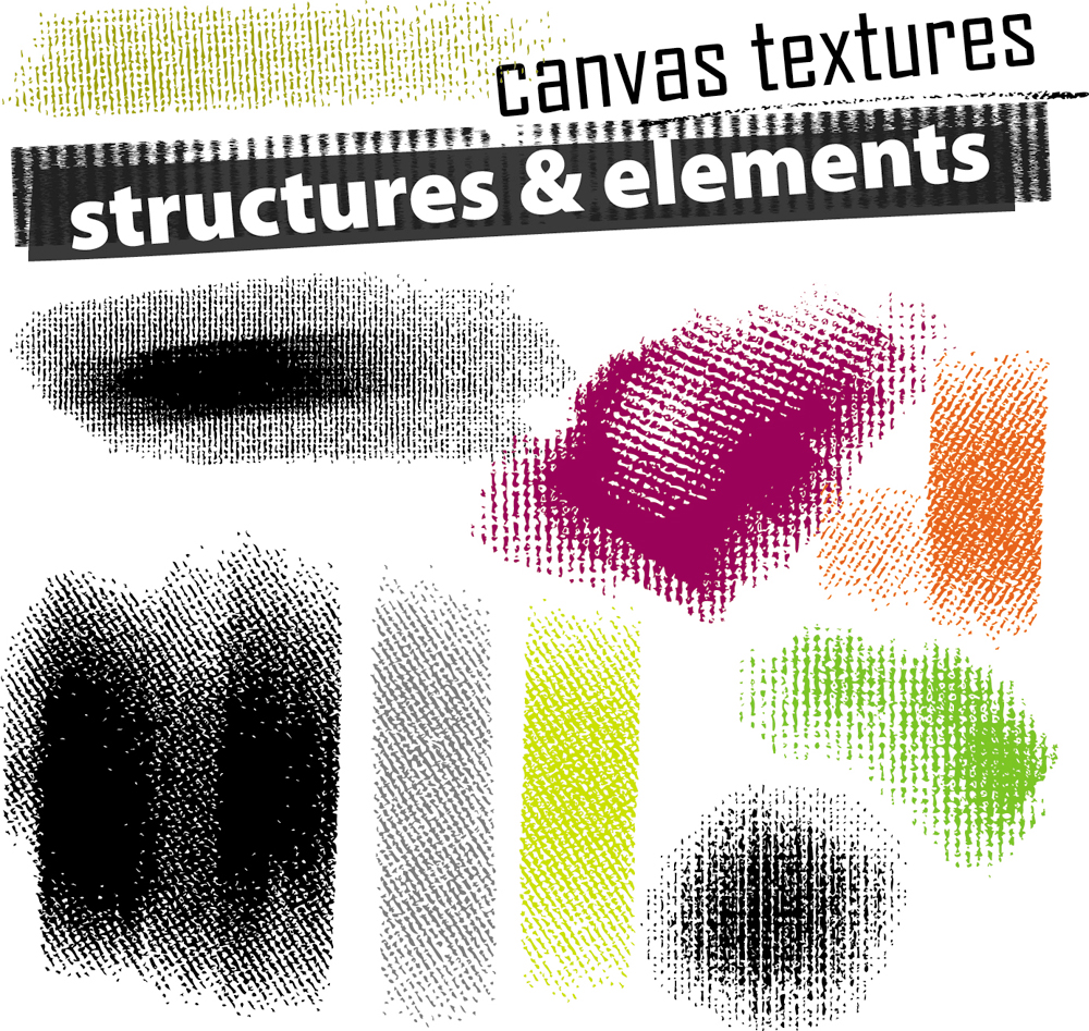 canvas textures elements colored grunge ink sketch