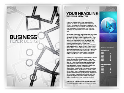 business flyer templates modern technology geometrical decor