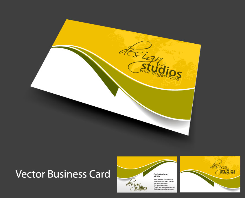 business card templates elegant flat swirled decor