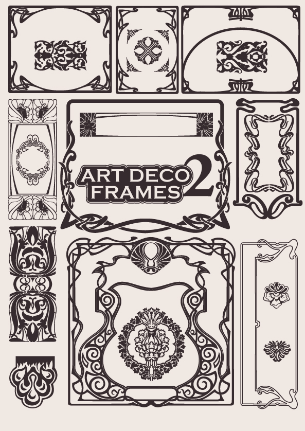 decorative elements templates classical elegant symmetric seamless shapes