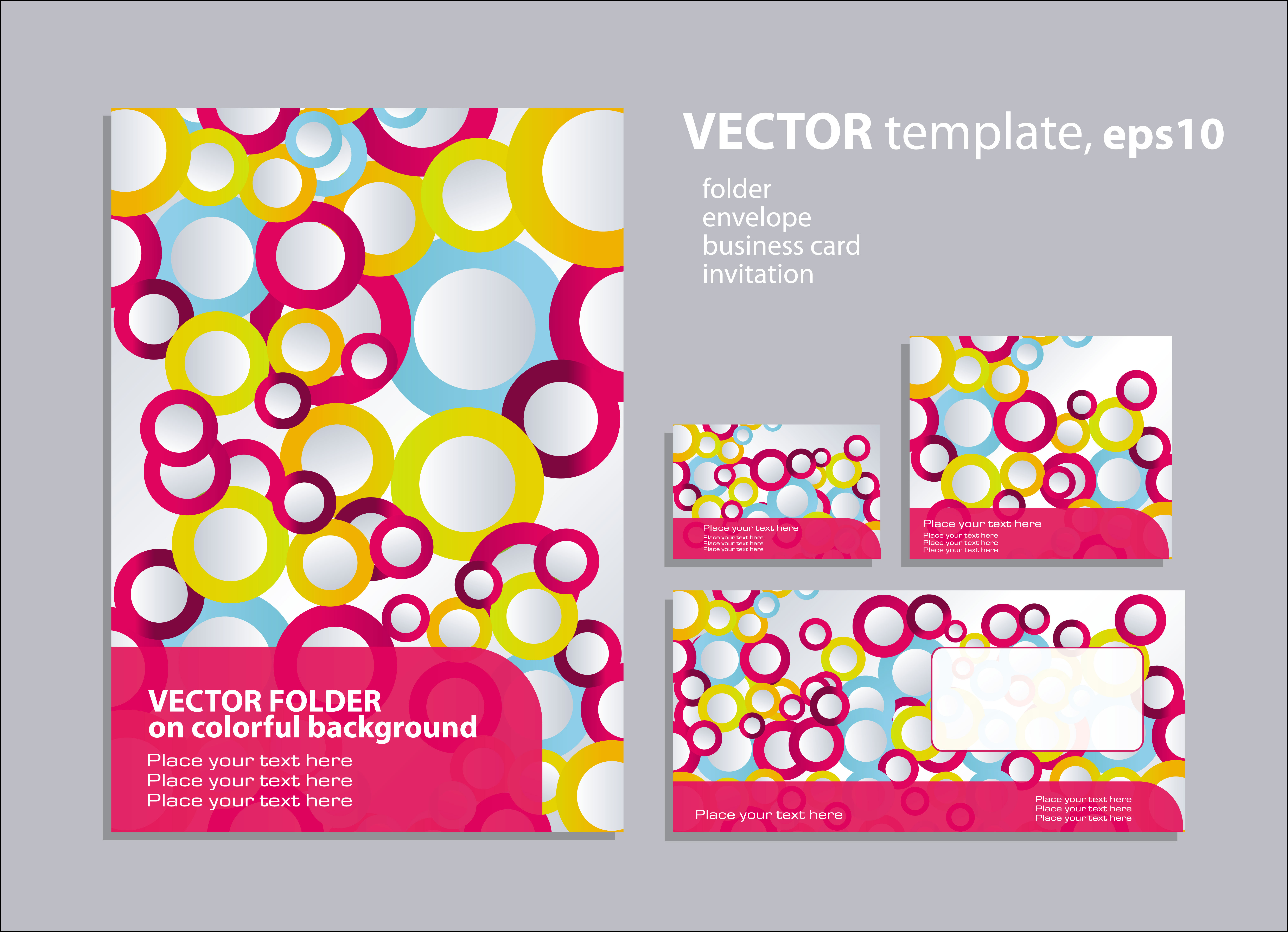 decorative background templates modern colorful flat circles