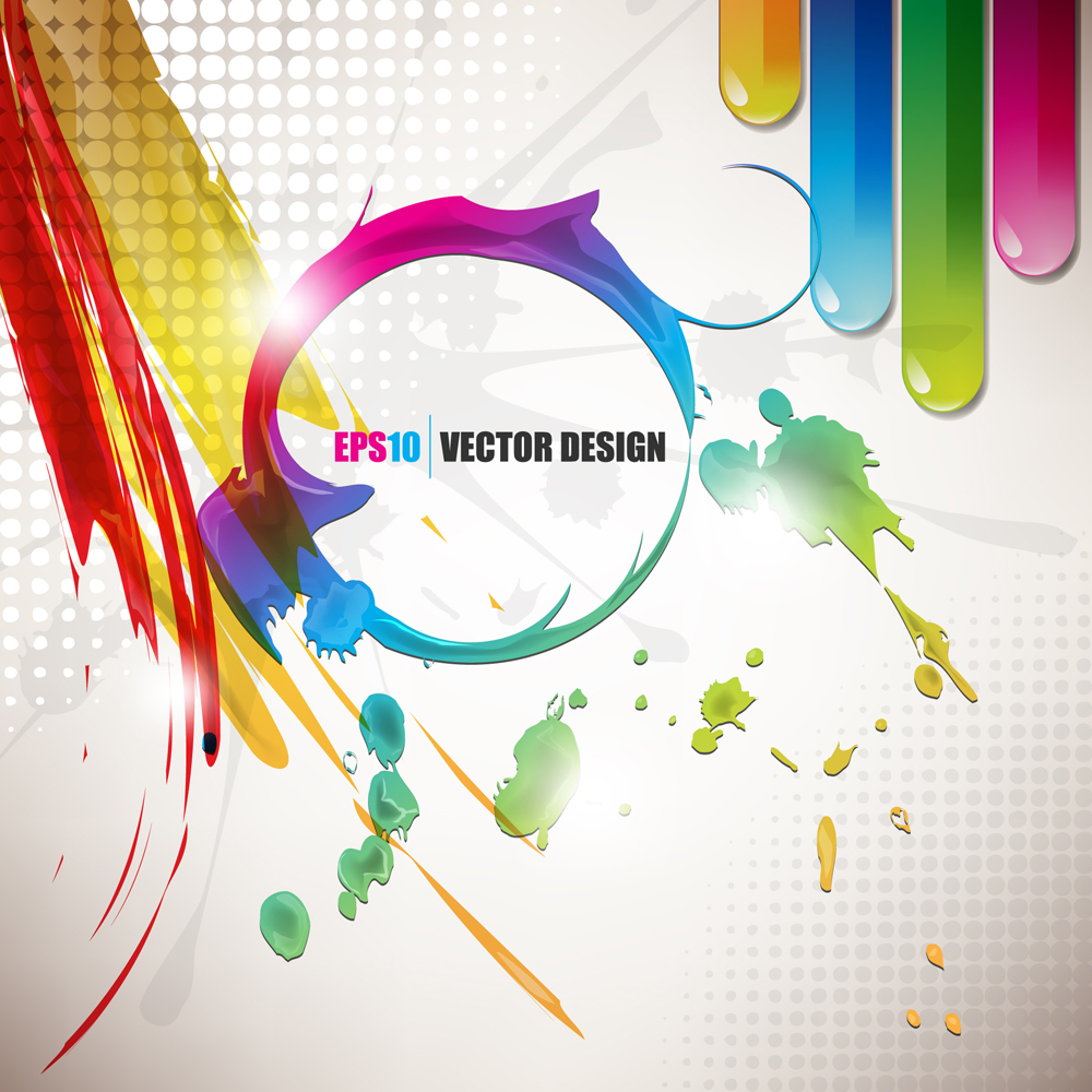 ink background colorful dynamic decor modern design