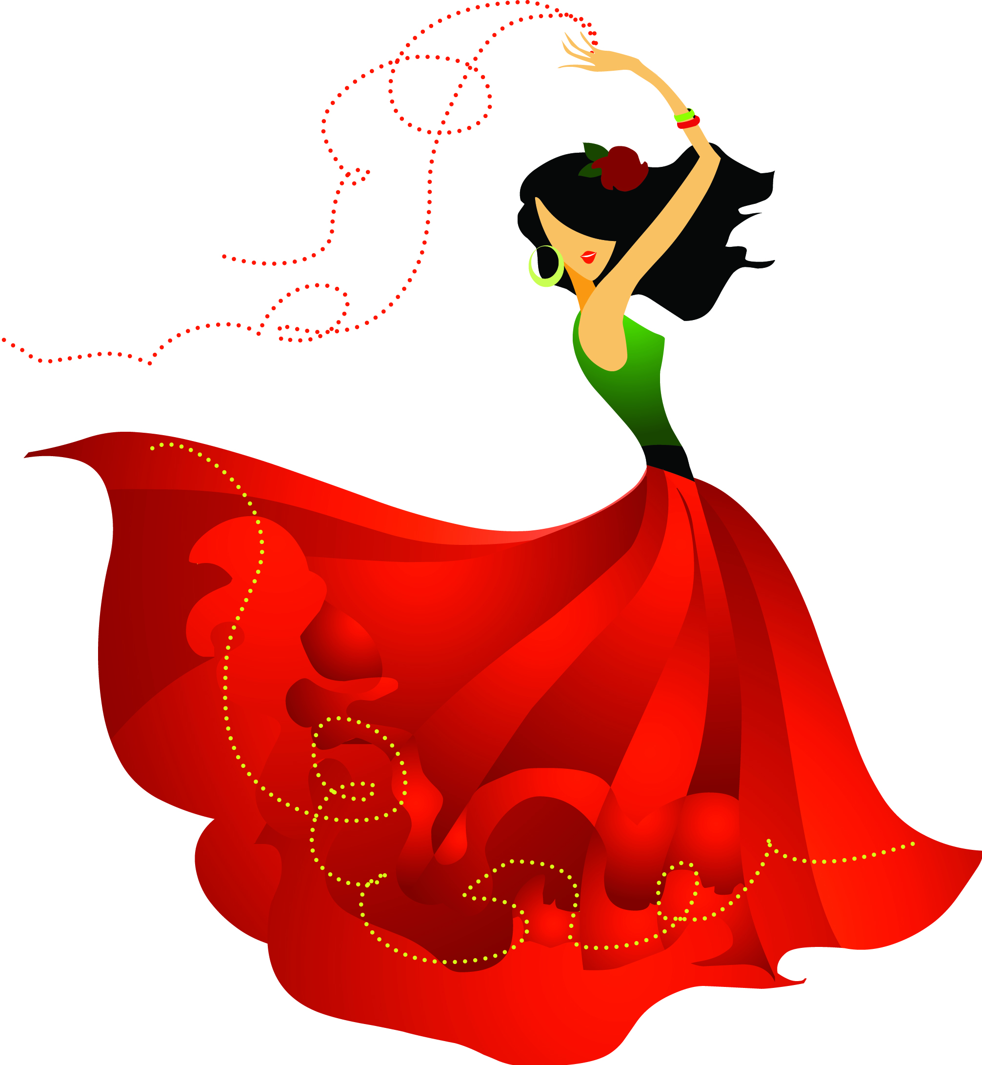 female dancer icon dynamic design cartoon sketch