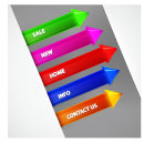 web navigation decor elements arrows shape colorful modern