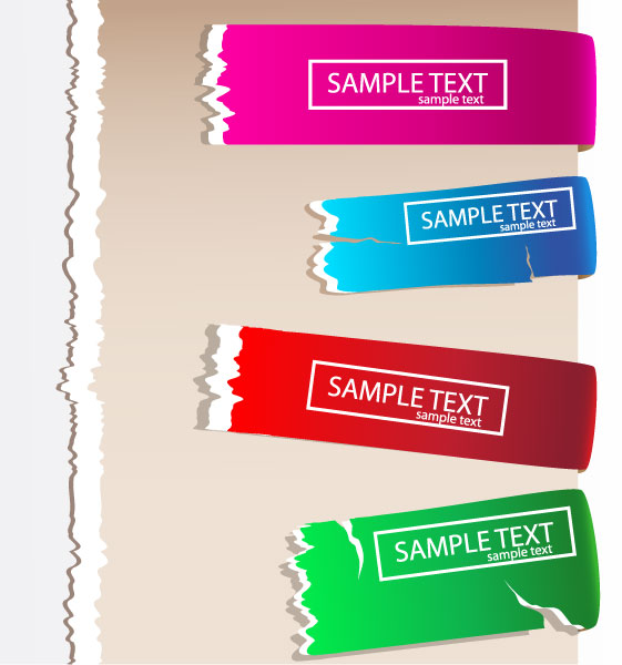 bookmark sticker templates modern ragged design