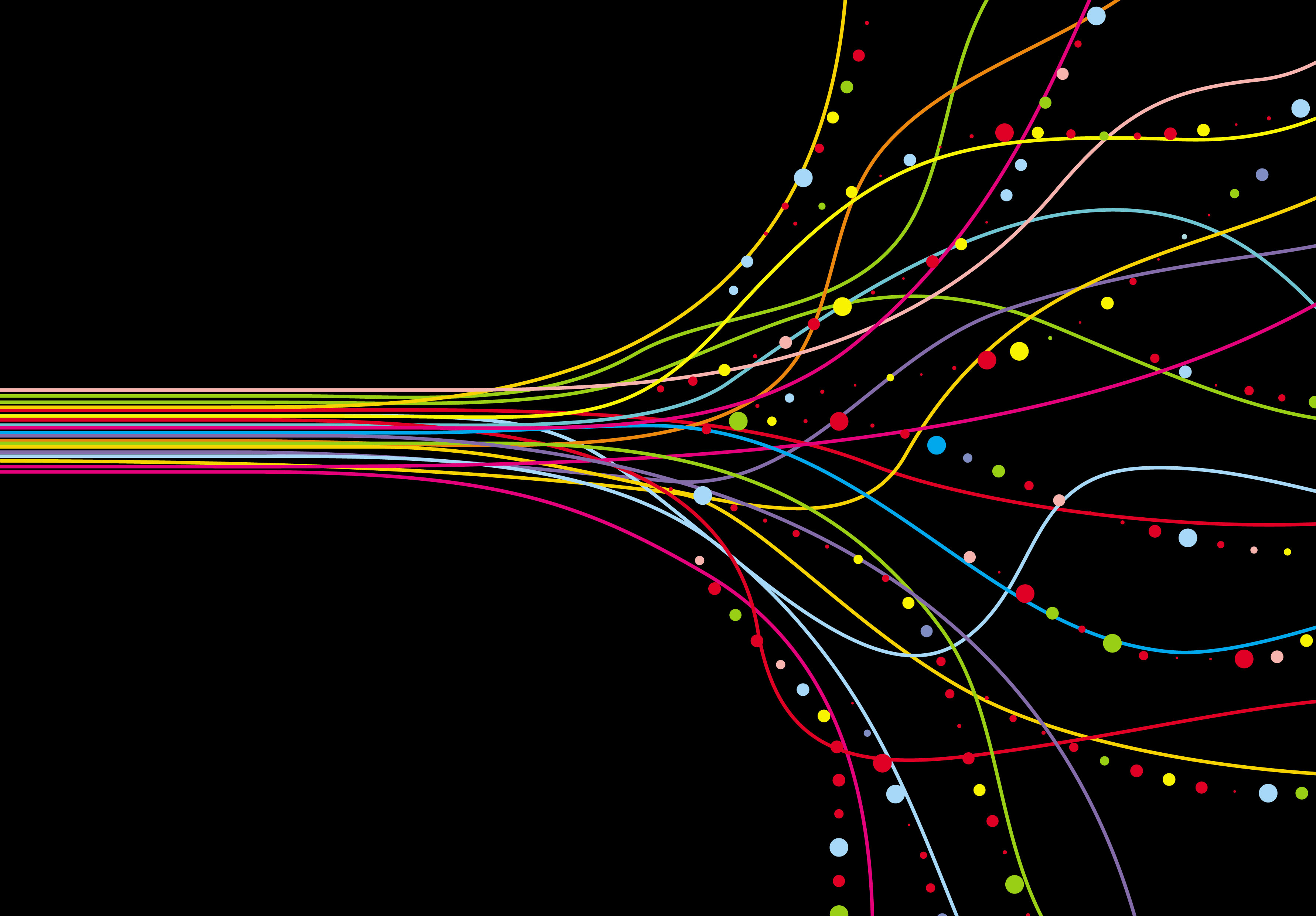 technology background template colorful spots lines connection