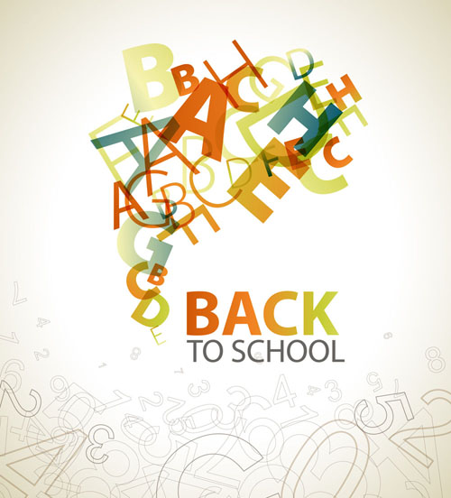 back to school banner modern dynamic texts decor