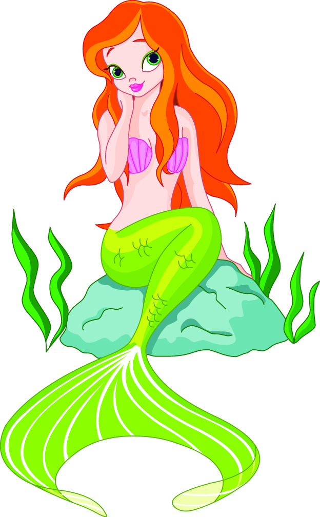 mermaid painting lovely cartoon character sketch