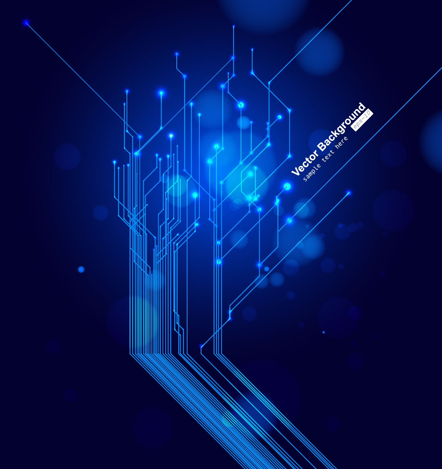 technology background template dark sparkling lines connection sketch