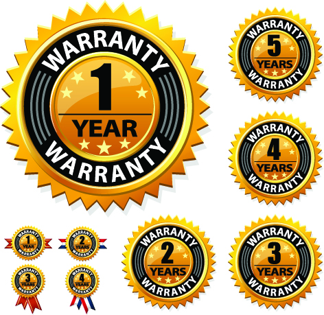 warranty label templates elegant classic serrated circle shapes