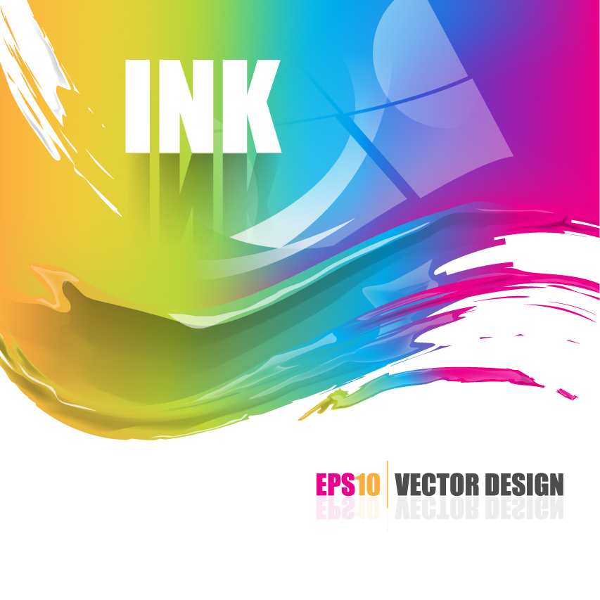 ink splashing background modern shiny colorful dynamic design