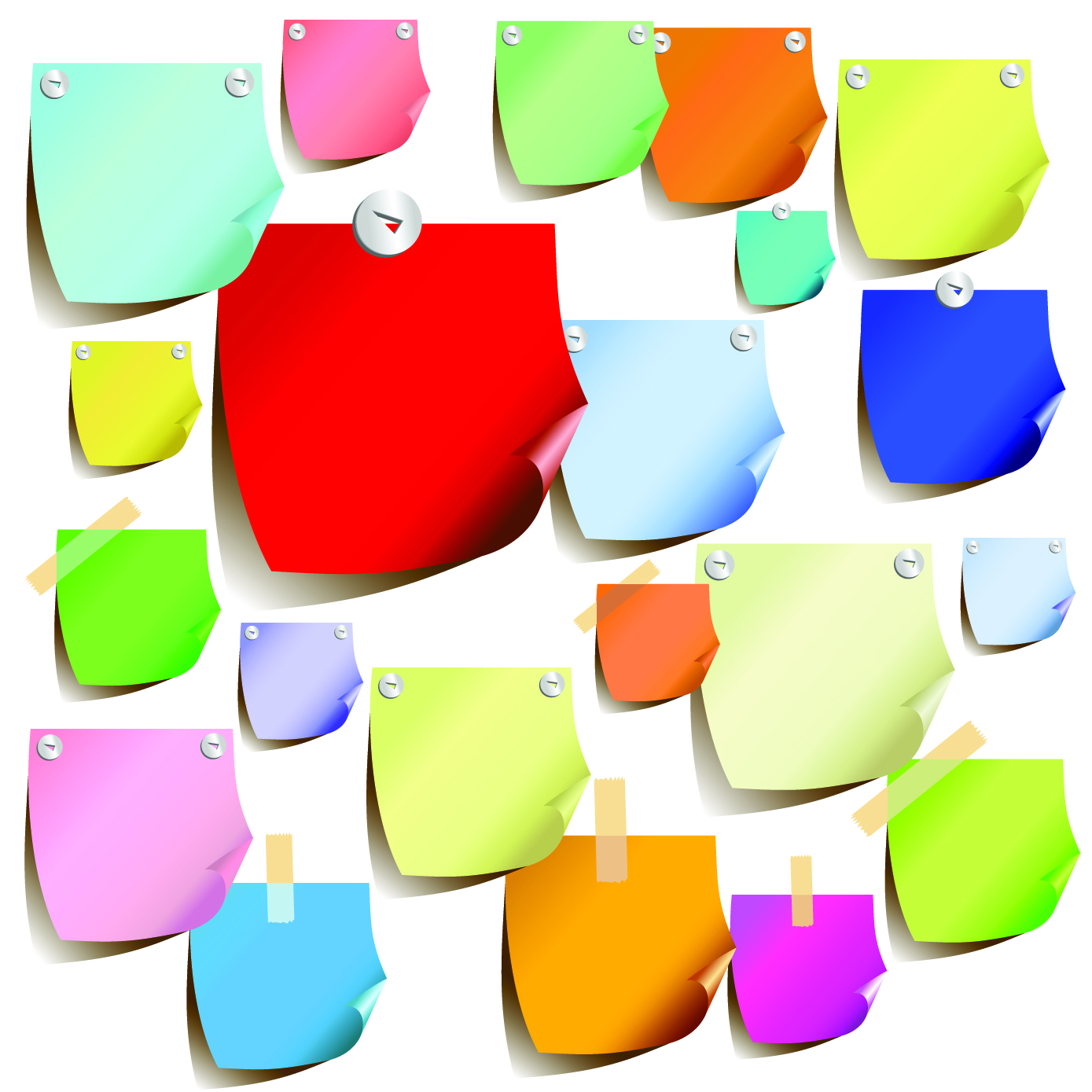 note paper templates shiny colorful modern design