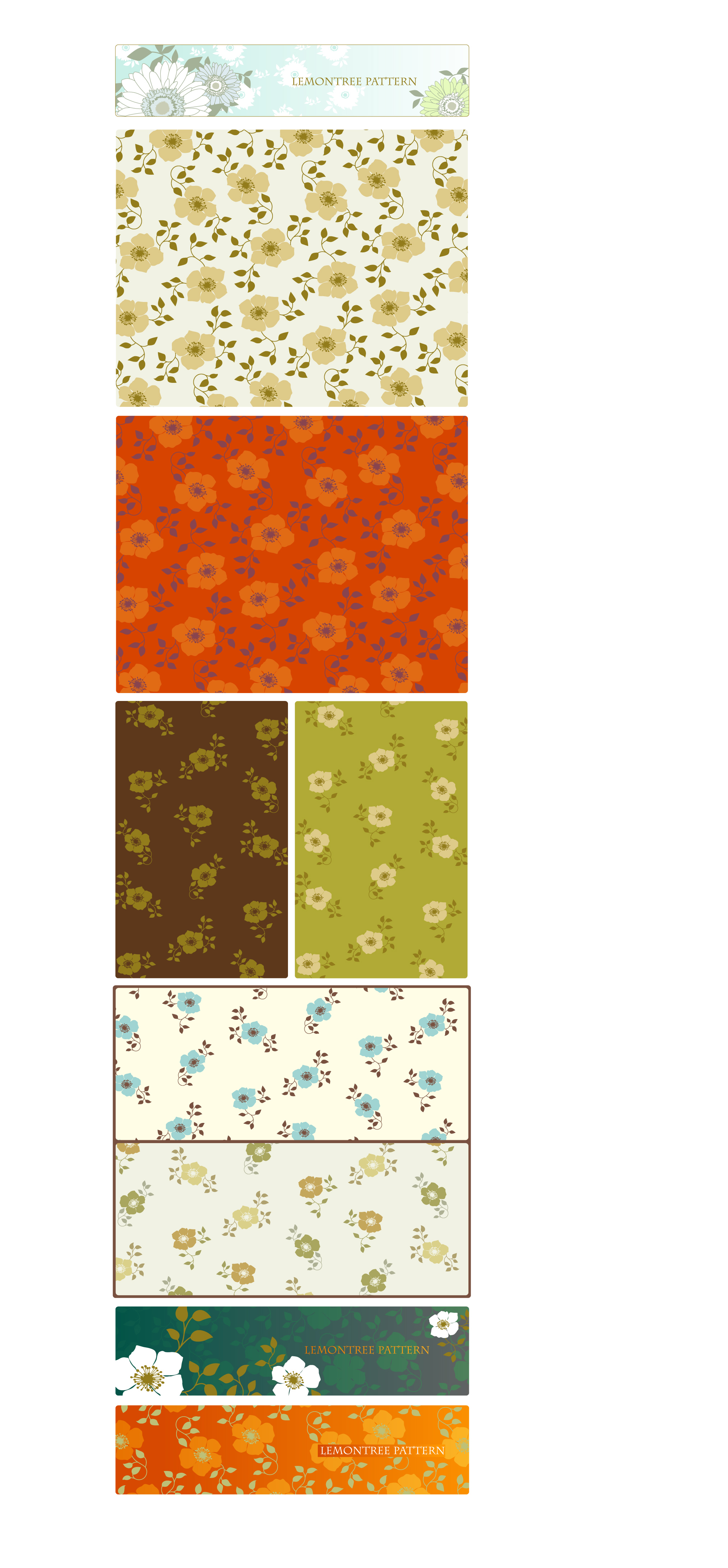 flowers pattern templates flat classical petals decor