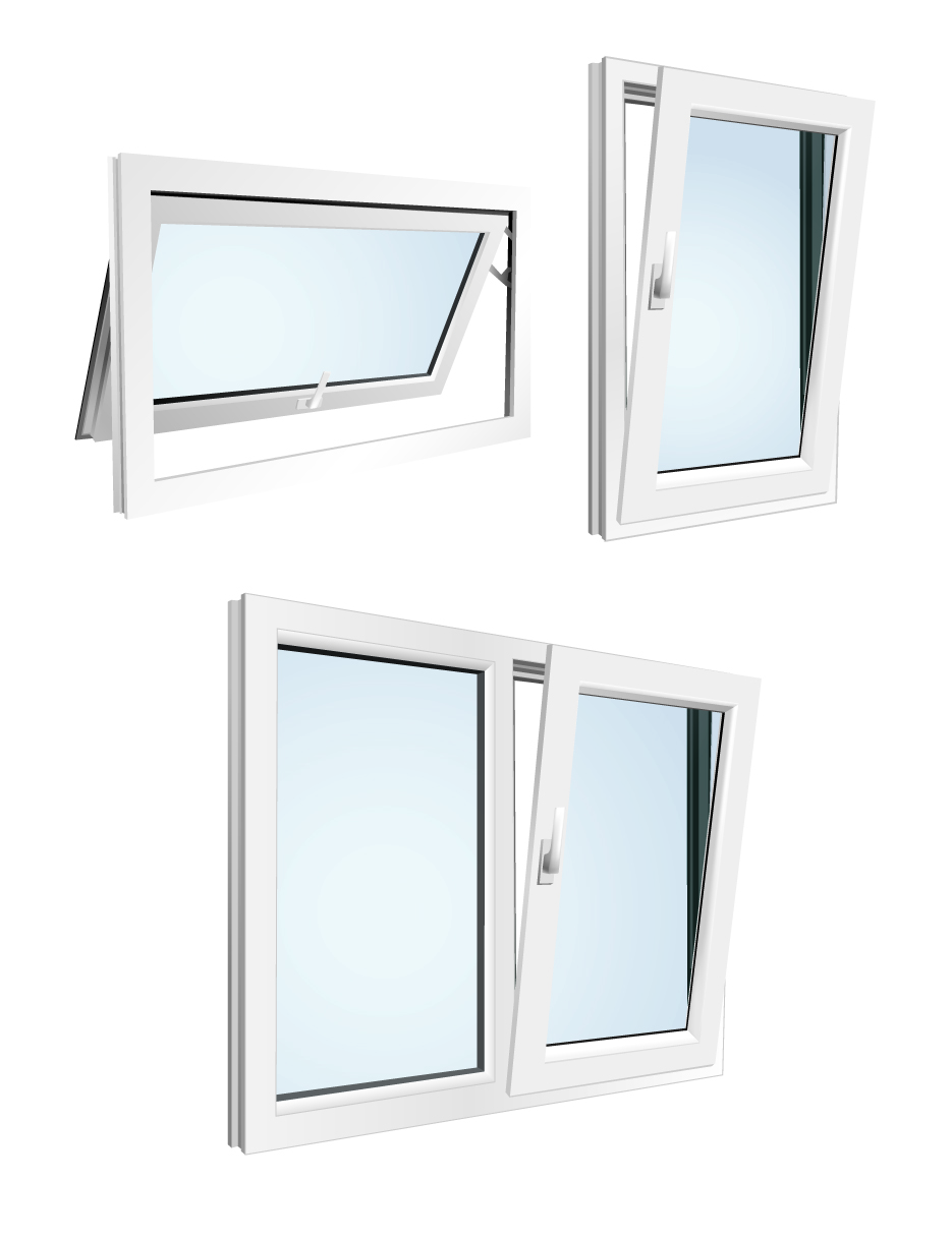 home window template modern elegant horizontal slide design