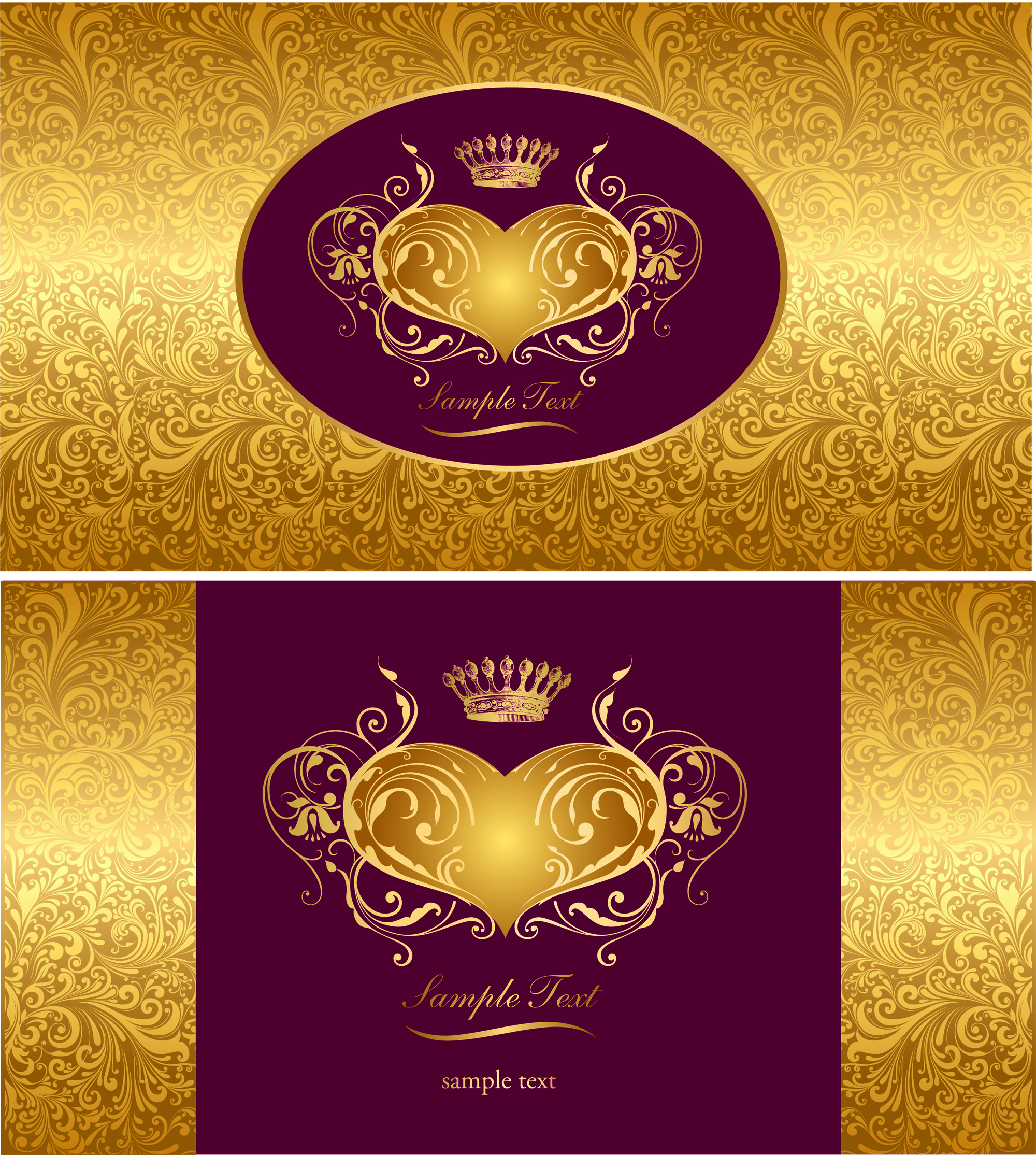 decorative cover templates luxury symmetric imperial elements