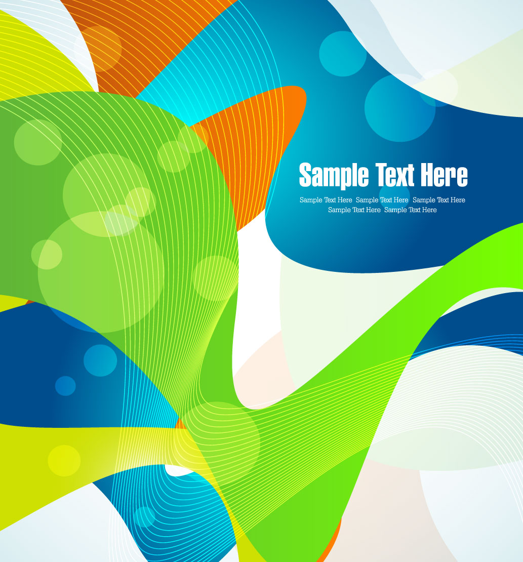 decorative background template colorful dynamic swirled shapes