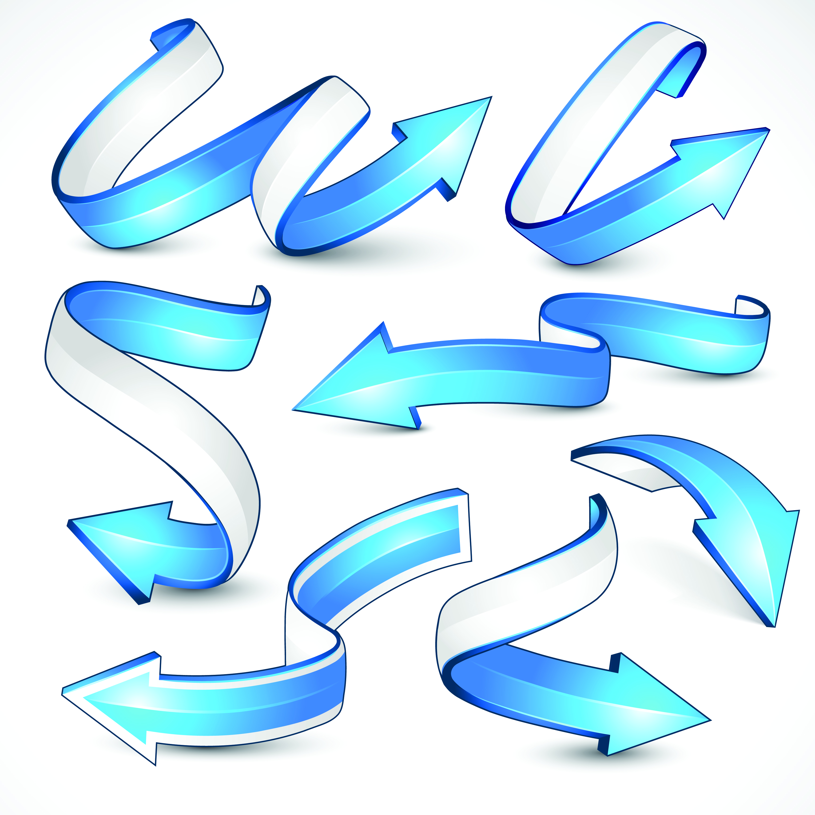 decorative arrows templates 3d dynamic shapes