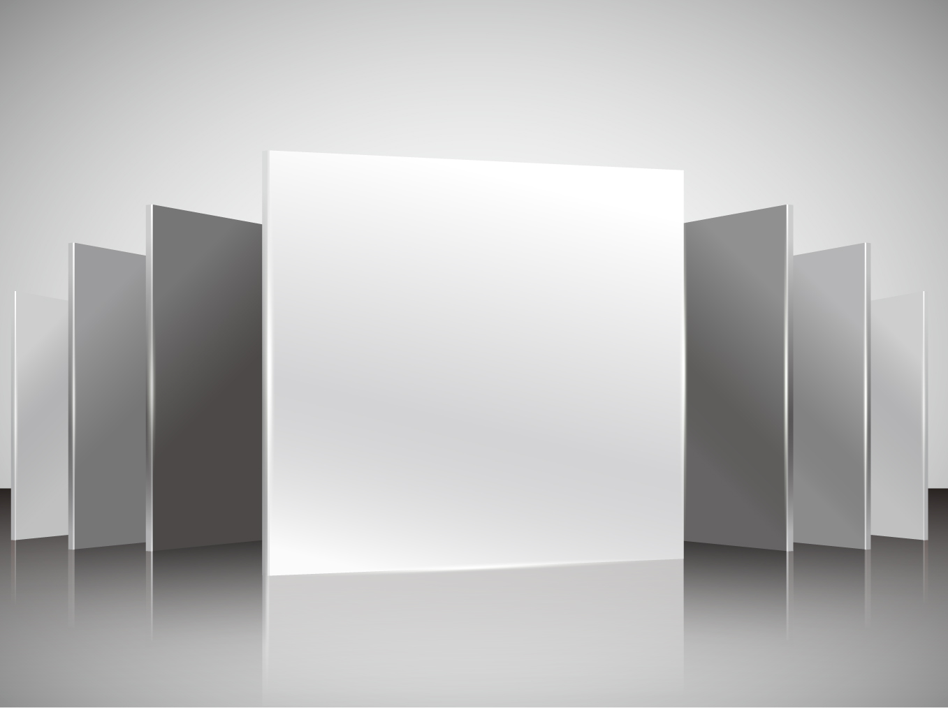 exhibition template elegant grey 3d blank panels sketch