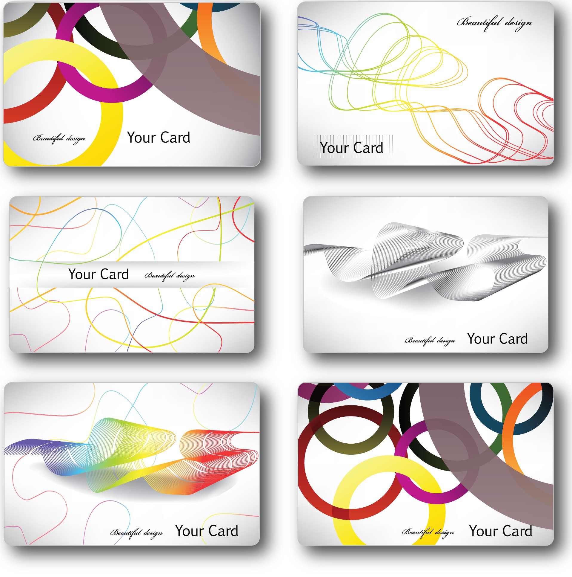 business card templates colorful modern abstract geometry decor