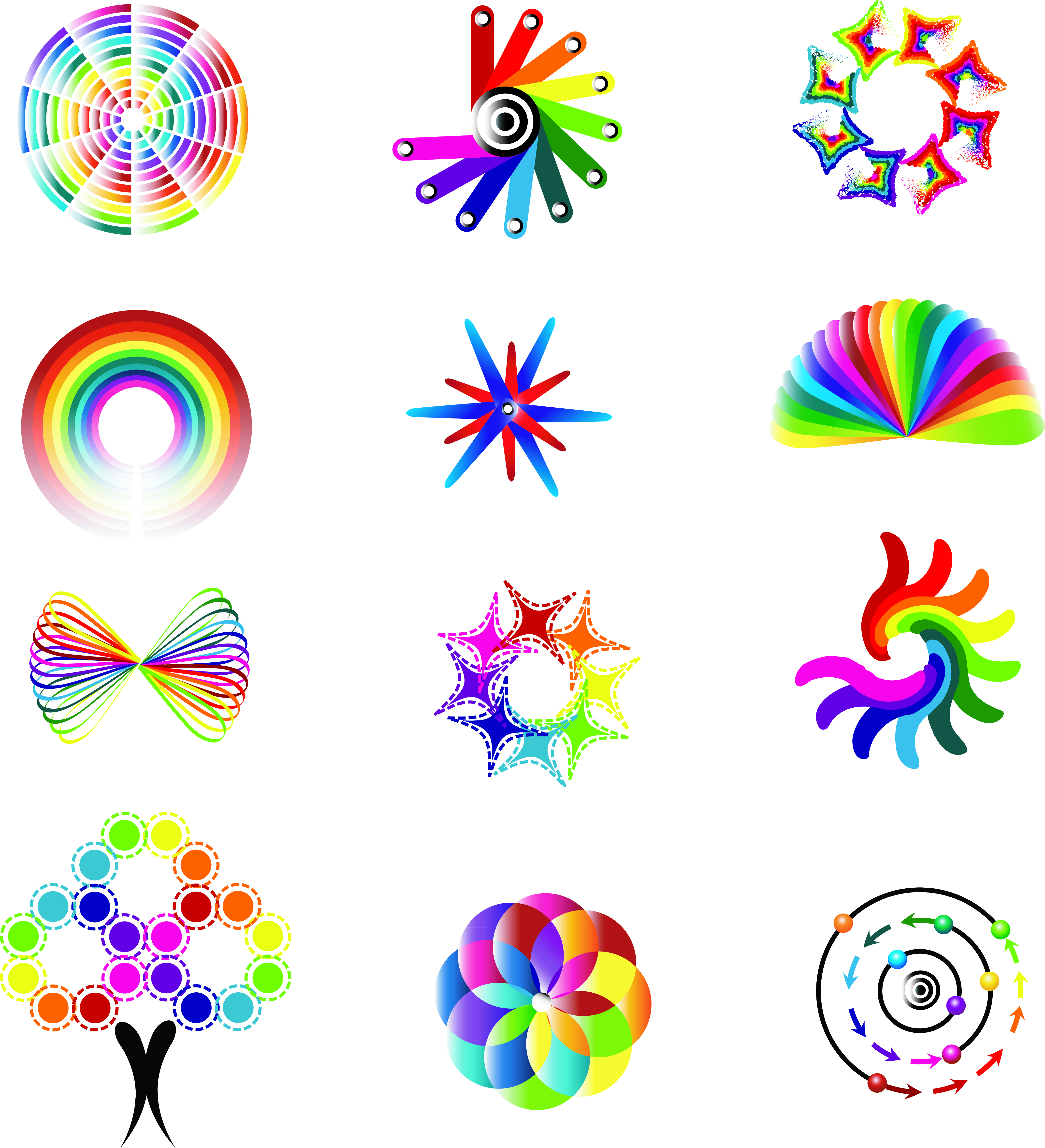 logotype templates modern colorful illusion shapes