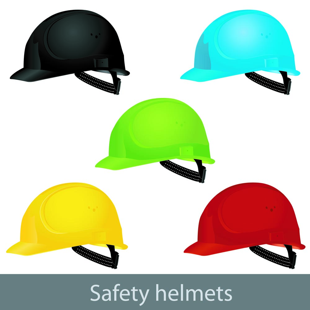 helmet icons colorful 3d modern sketch