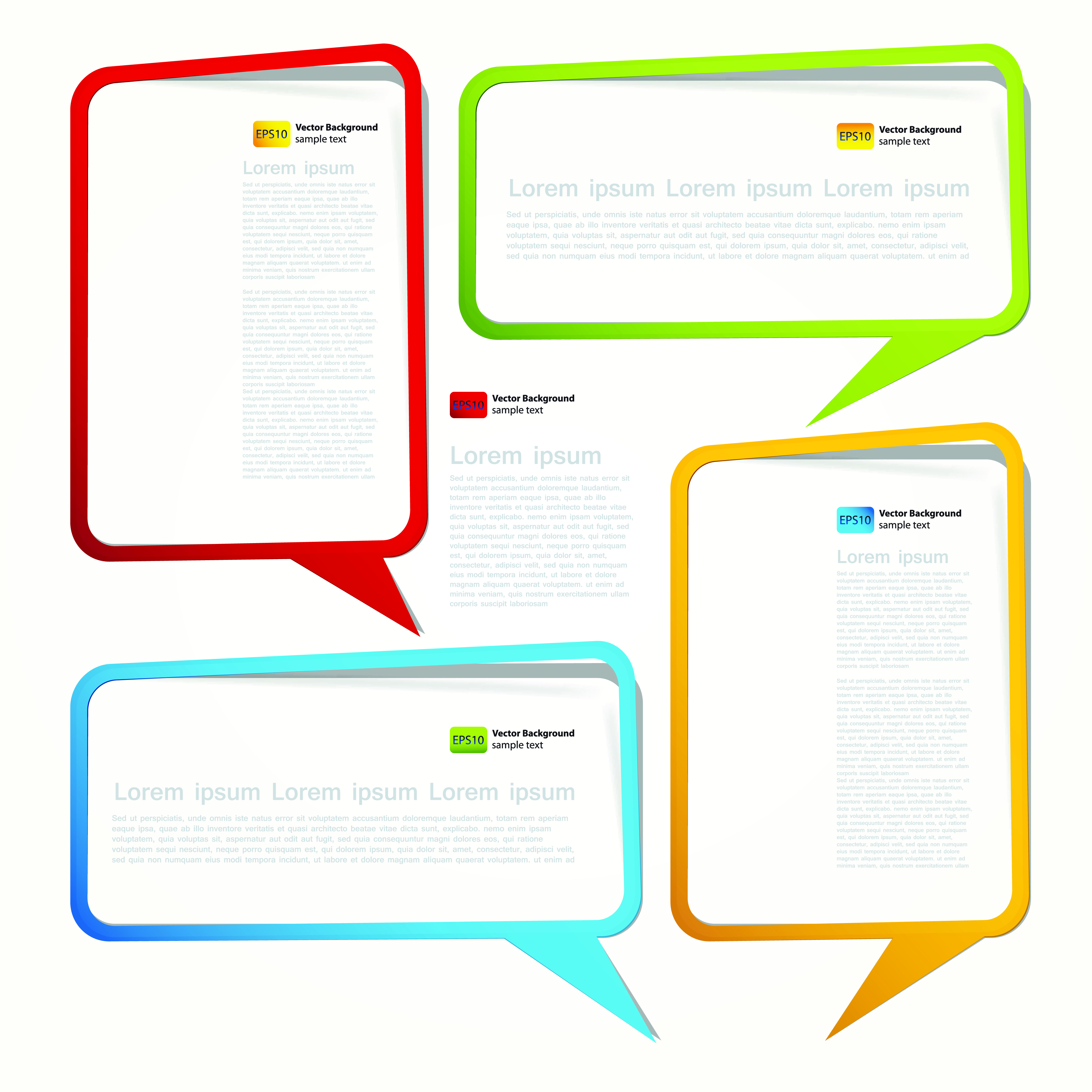 dialog box templates colorful modern speech bubble sketch