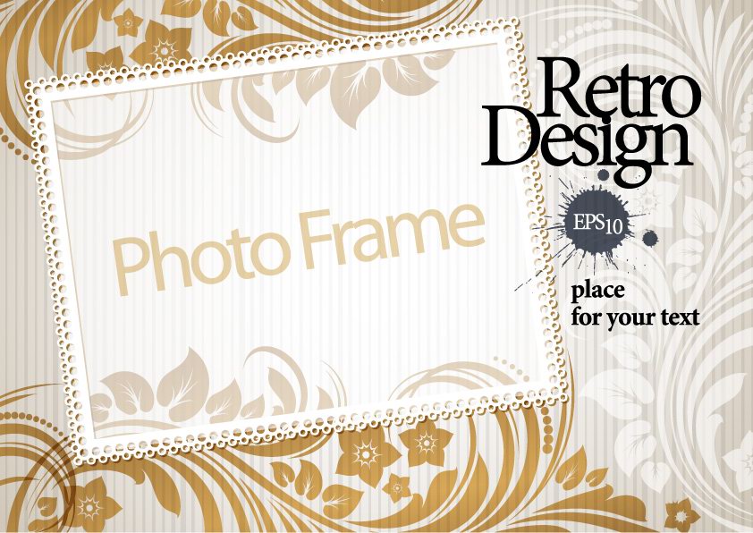 photo frame background template elegant vintage decor