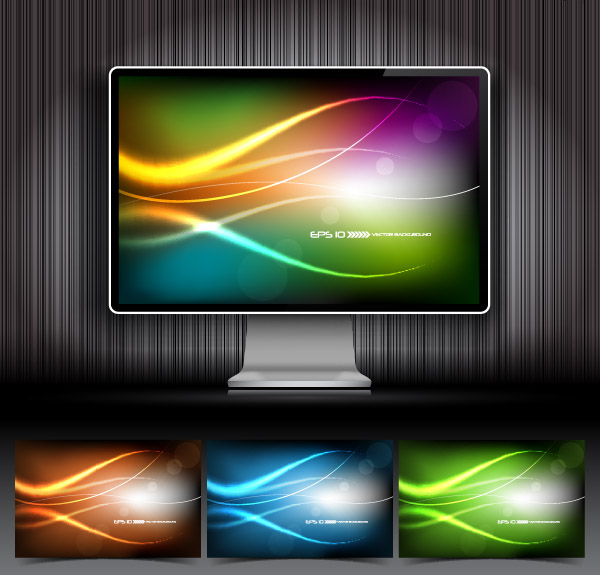 decorative screen monitor templates dynamic sparkling modern