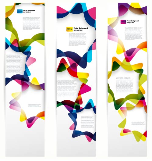 decorative background templates modern colorful brilliant shapes