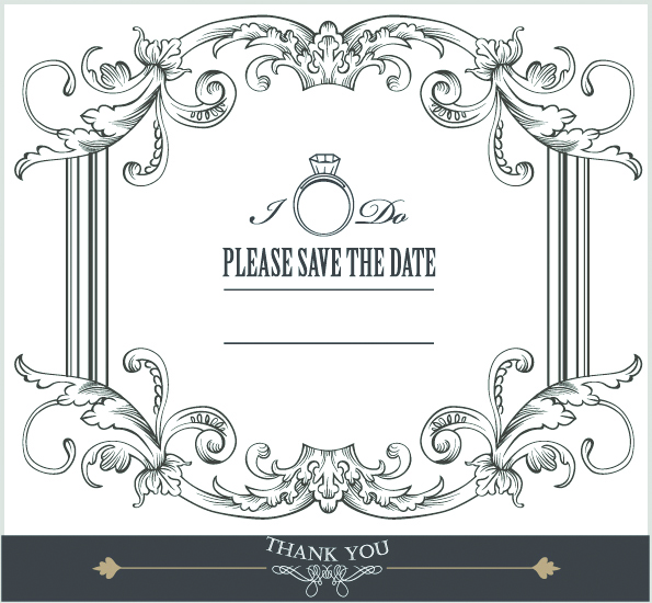 wedding decorative template elegant european symmetric shape