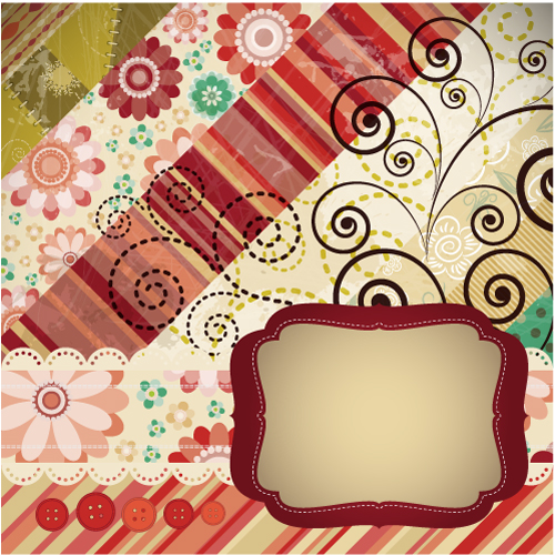 card cover background vintage colors blended floral decor