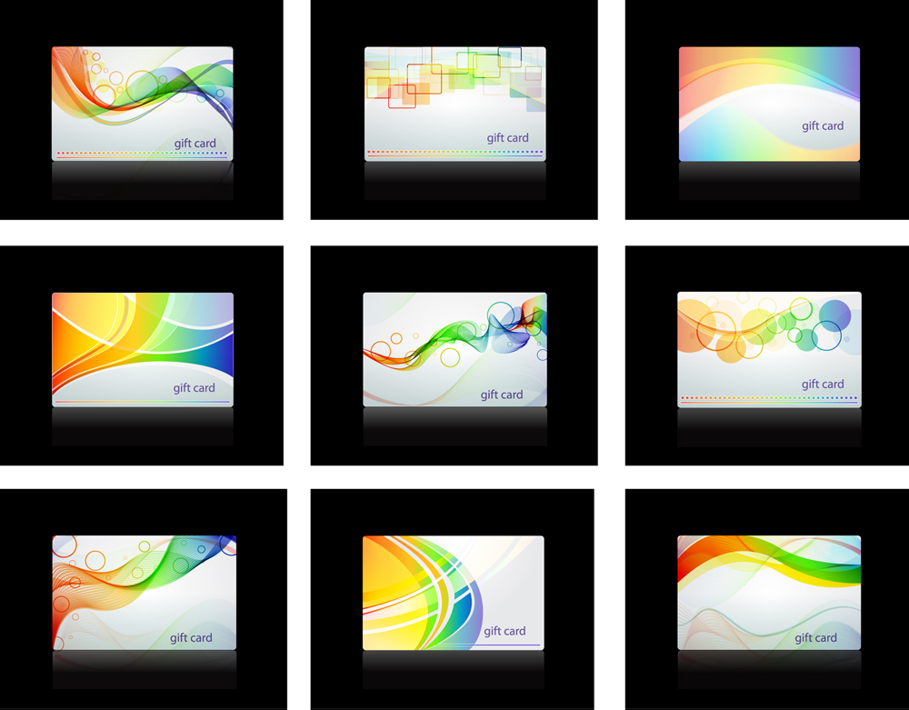 business card templates modern colorful dynamic abstract decor