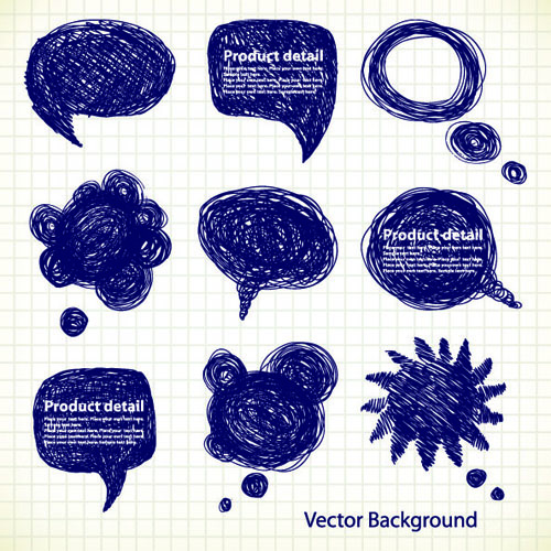 speech bubbles templates grunge ink handdrawn shapes