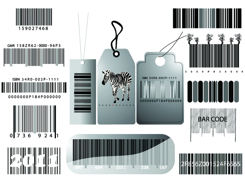 sale tag template modern barcode decor