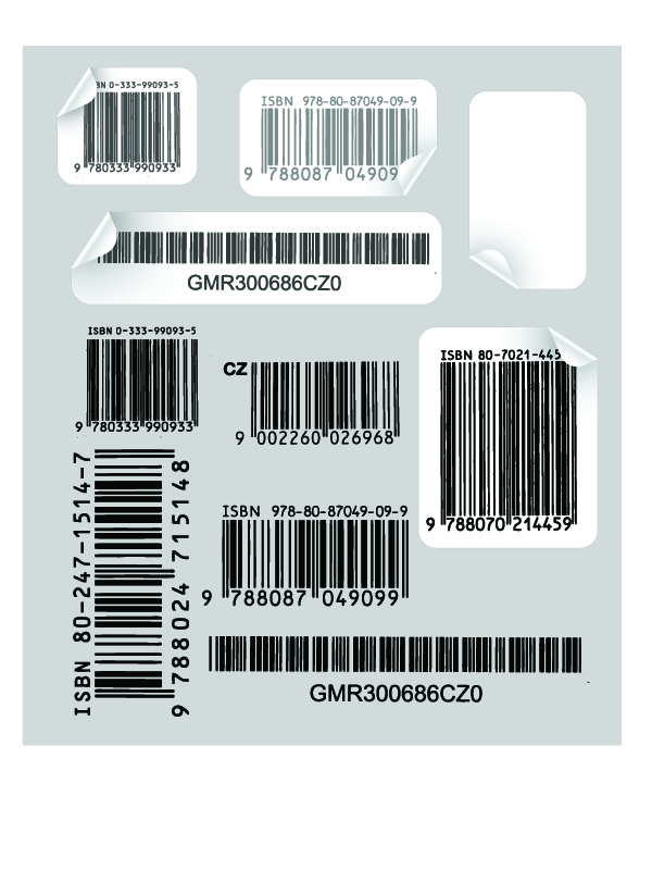 barcode templates modern black white sketch