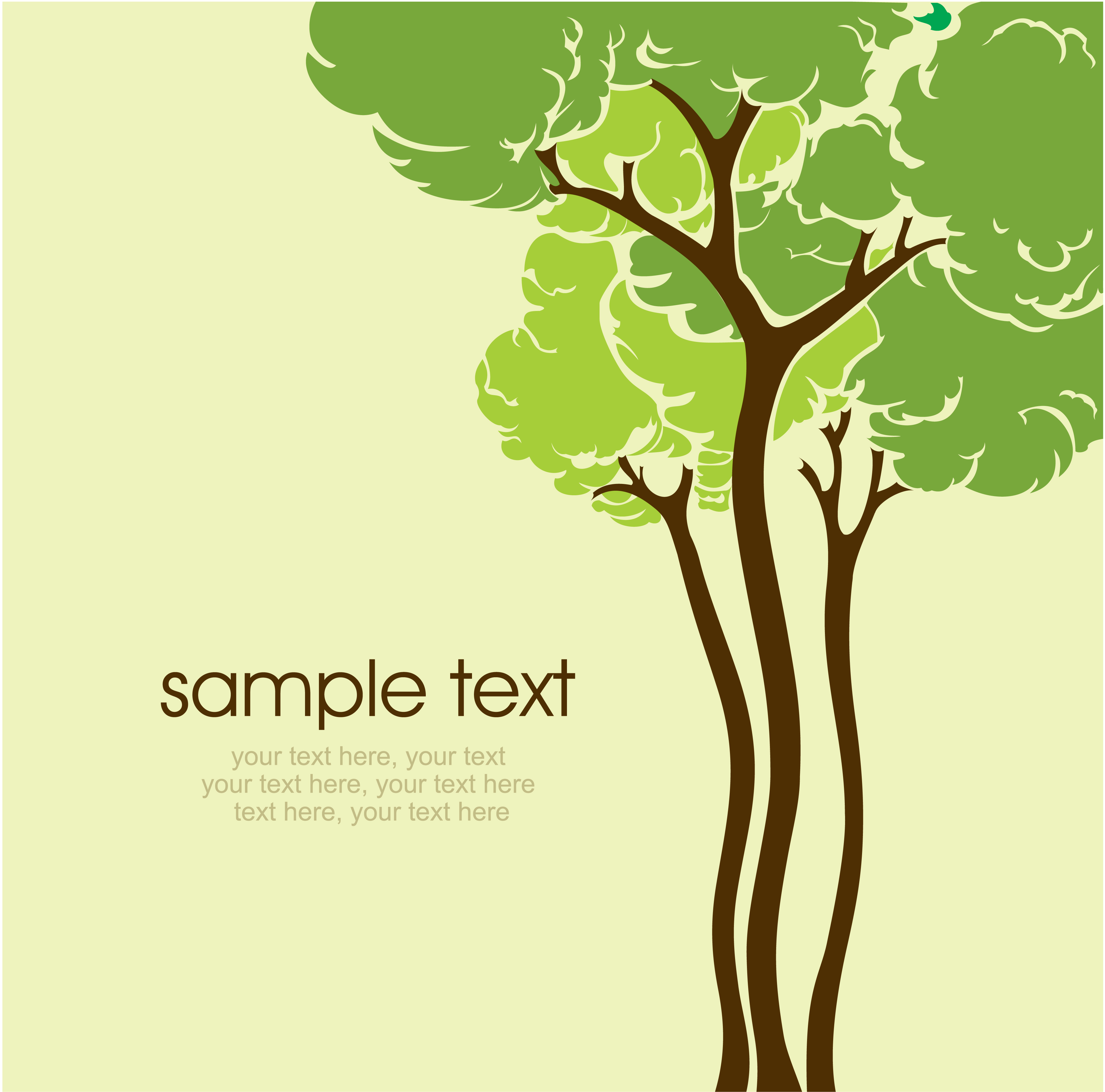 tree background bright colored flat handdrawn sketch