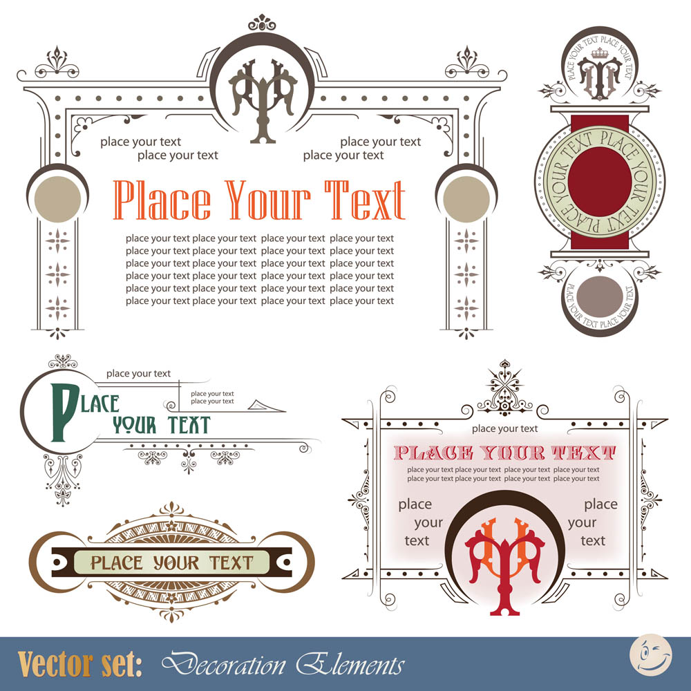 certificate decorative templates elegant european classic shapes