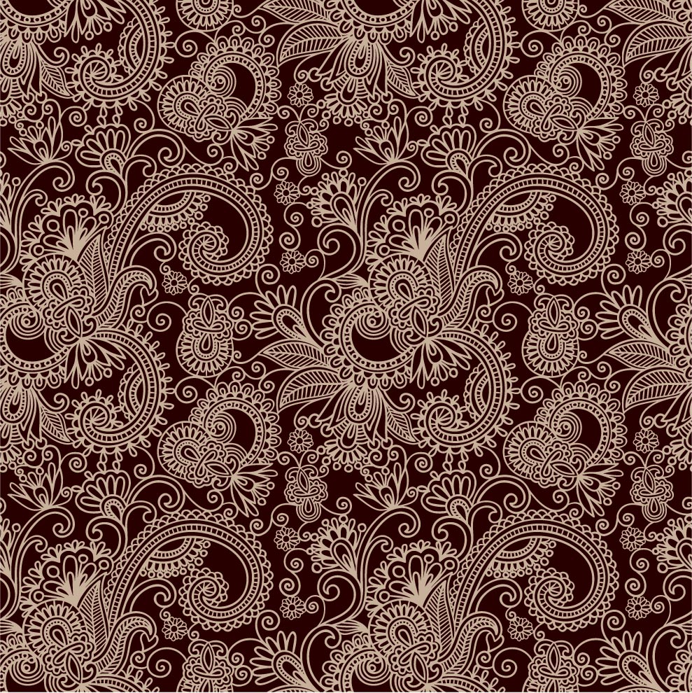 traditional pattern template floral sketch retro messy decor