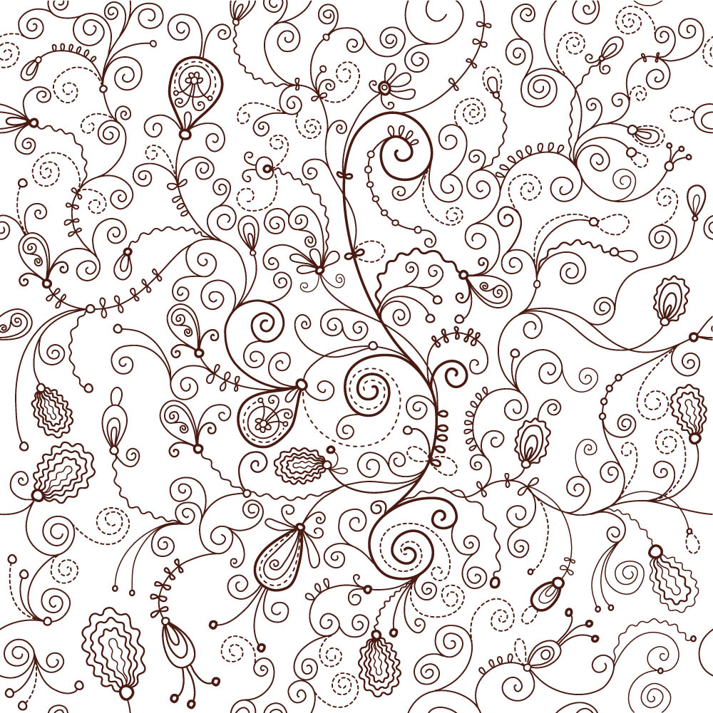 floras pattern template flat bright classical handdrawn design