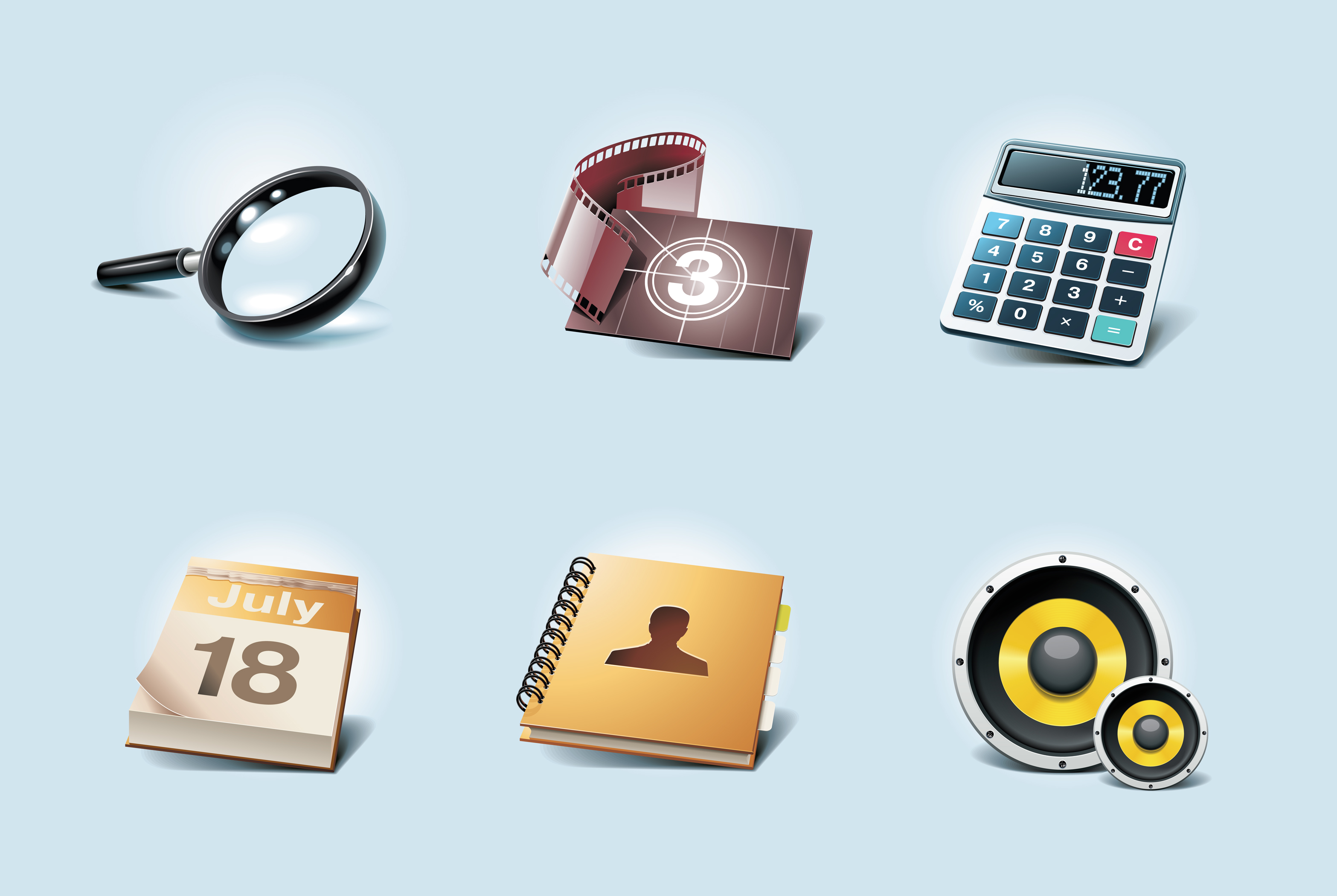 computing icons templates modern 3d realistic design