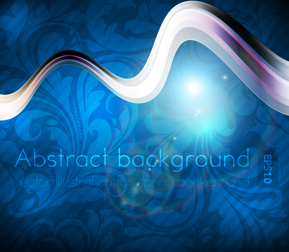 decorative background template shining dynamic curves blurred botany