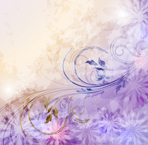 decorative floral background modern sparkling dynamic design