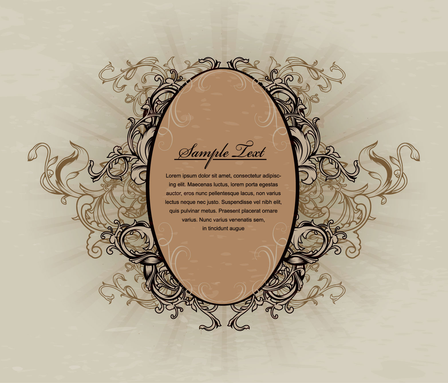 decorative frame template european elegant vintage symmetric curves