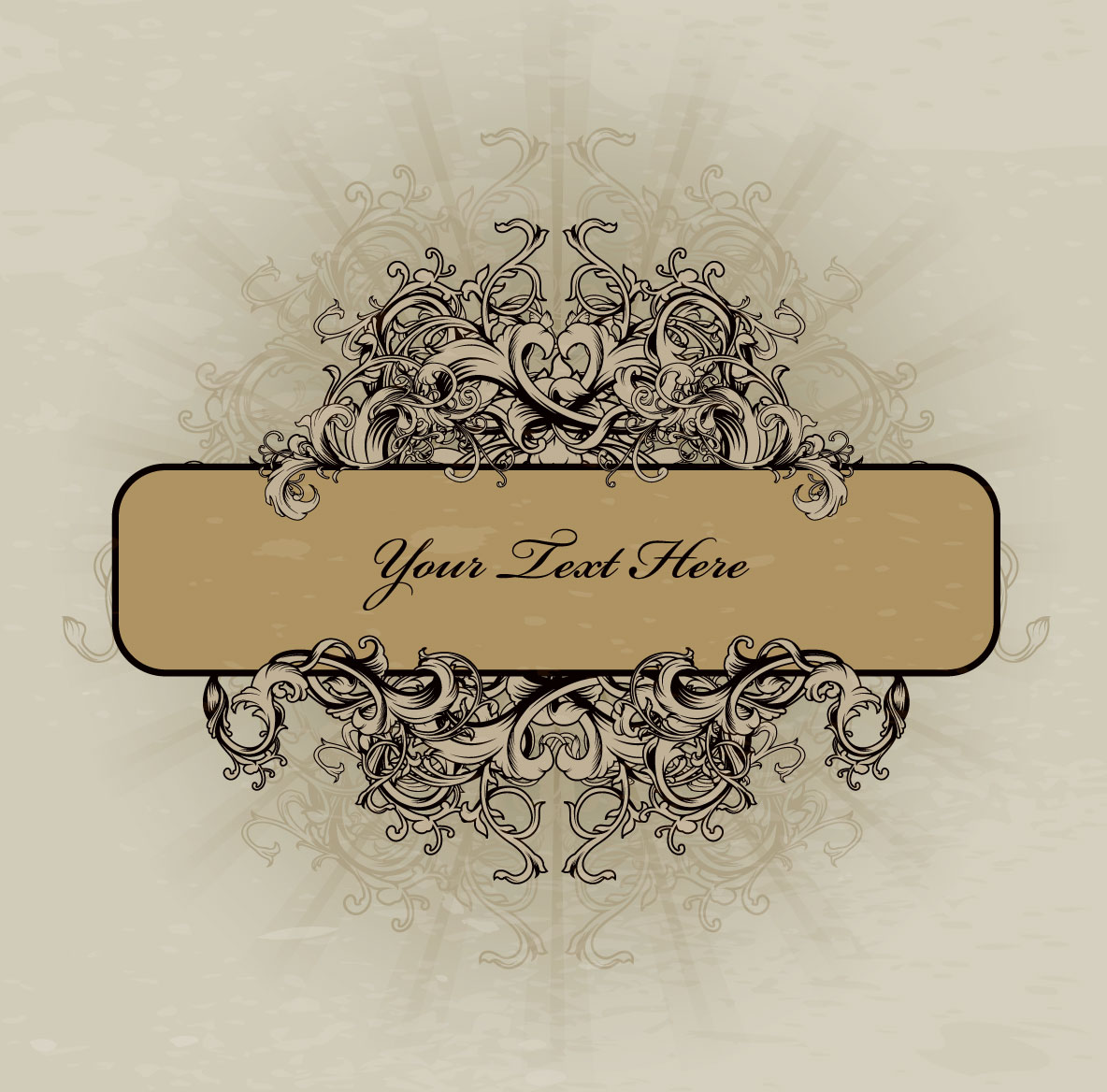 decorative border template elegant retro european symmetric ornament