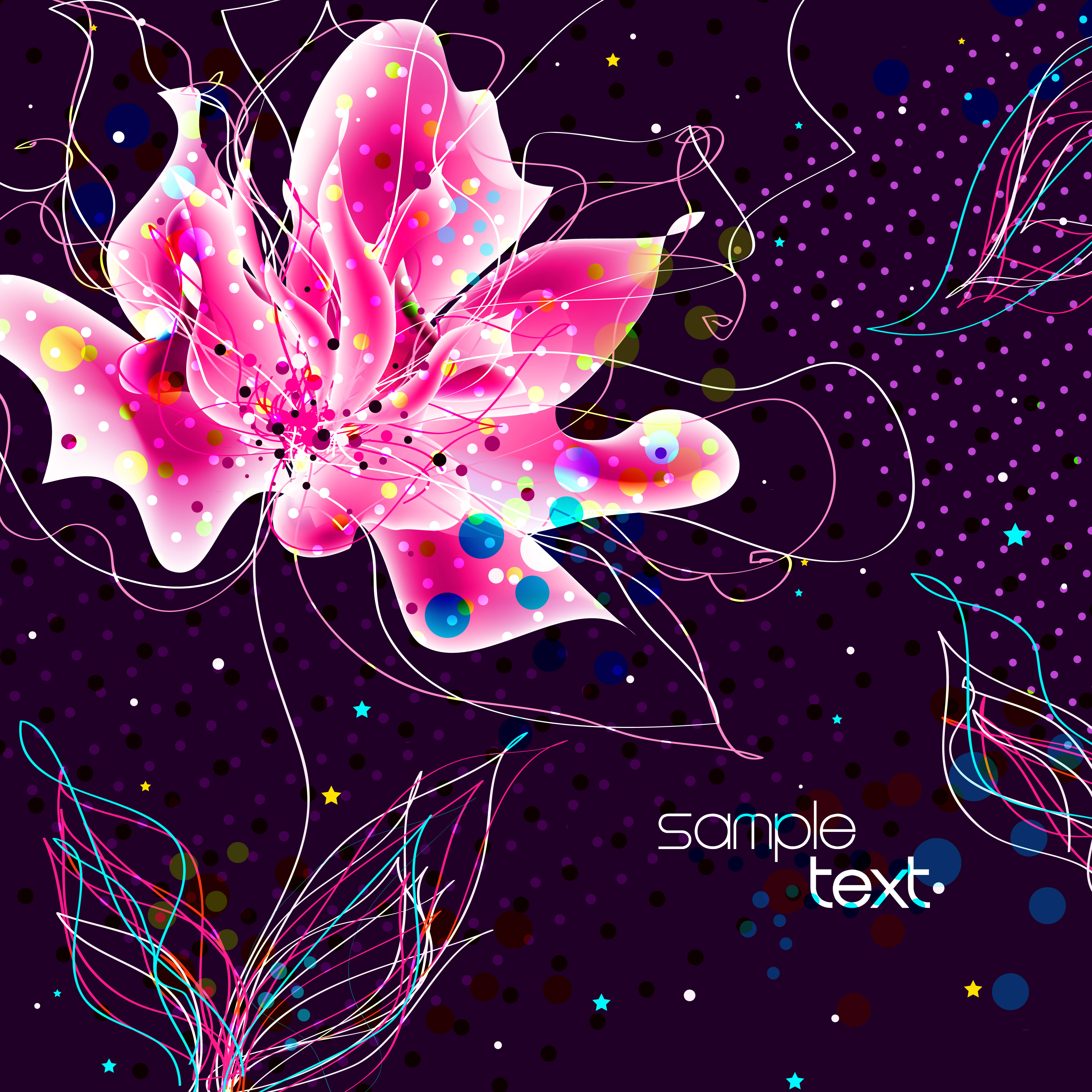 flower background dark colorful dynamic sketch