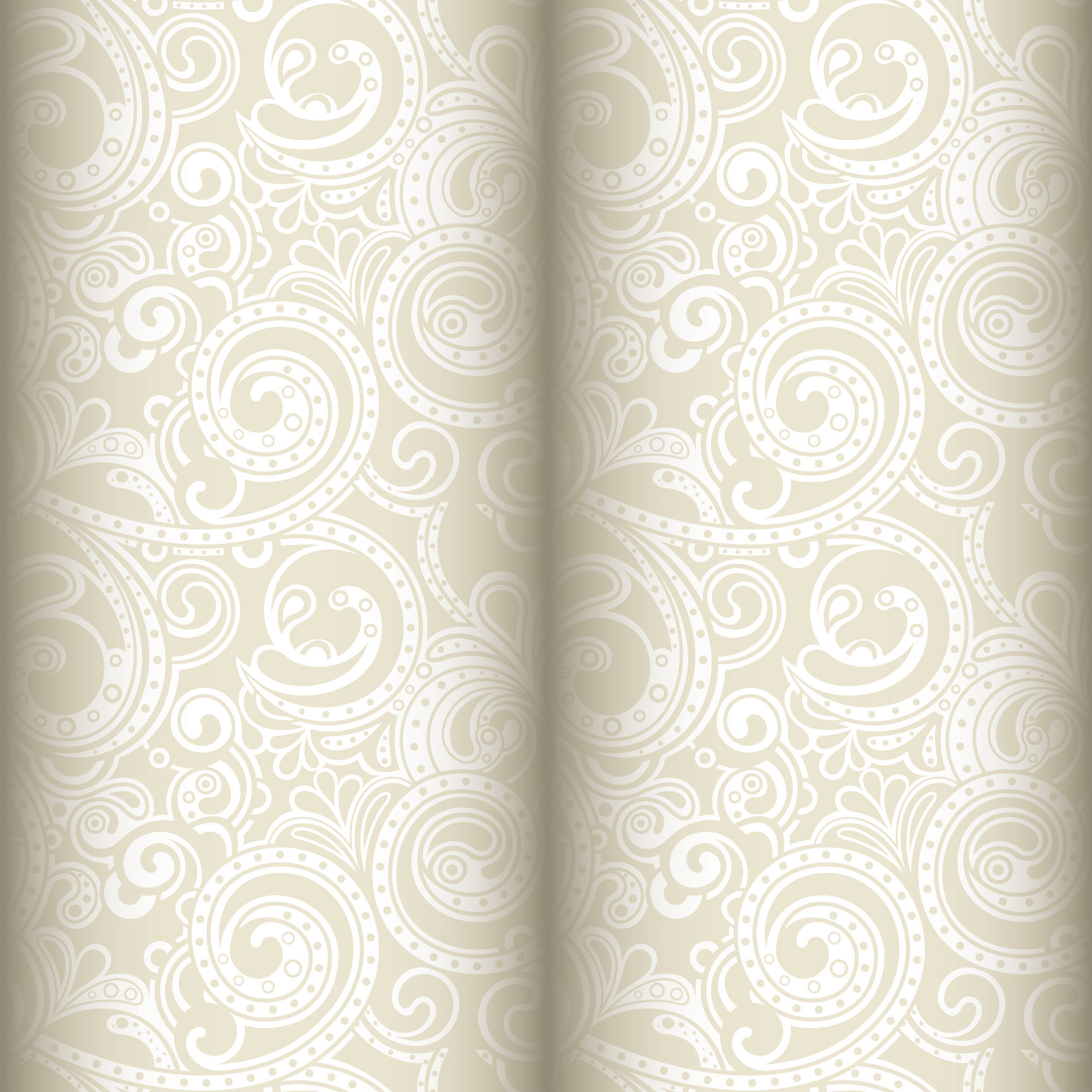 cloth pattern template elegant vintage curves 3d sketch