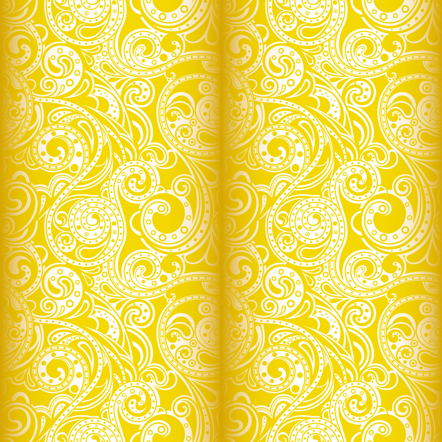 textile pattern template elegant yellow classic 3d sketch