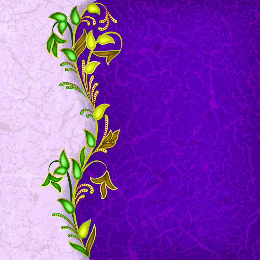 botany pattern flat colored classic sketch